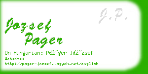 jozsef pager business card